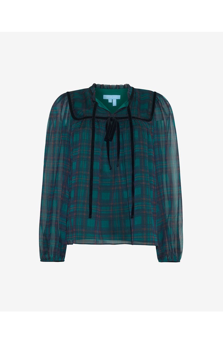 Draper James Bow Long-Sleeve Top, Alternate, color, Green Multi