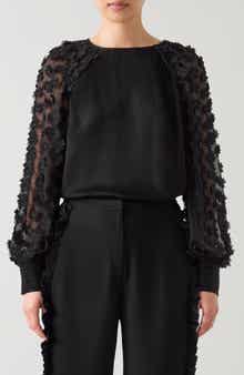 Gisella 3D Flower Chiffon Shirt