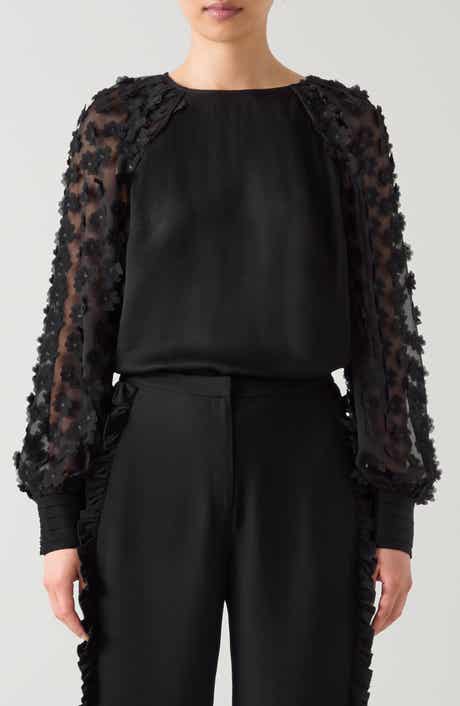 Gisella 3D Flower Chiffon Shirt