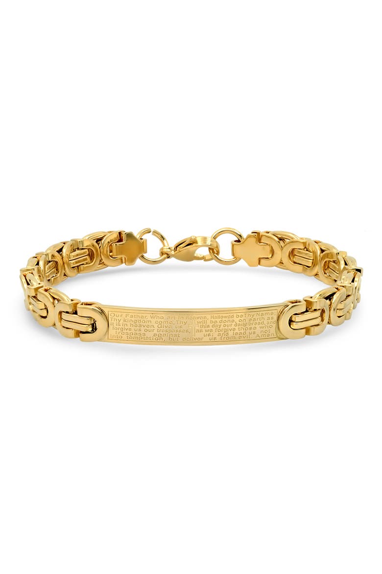 Serenity Prayer ID Bracelet, Main, color, GOLD