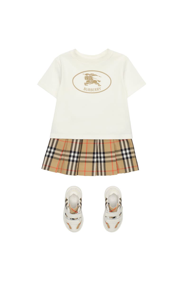 Burberry Knight Stamp Cotton T-shirt, Alternate, color, Chalk White