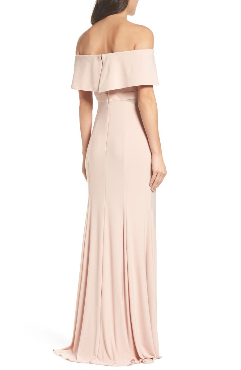 Xscape Evenings Xscape Jersey Popover Gown, Alternate, color, 