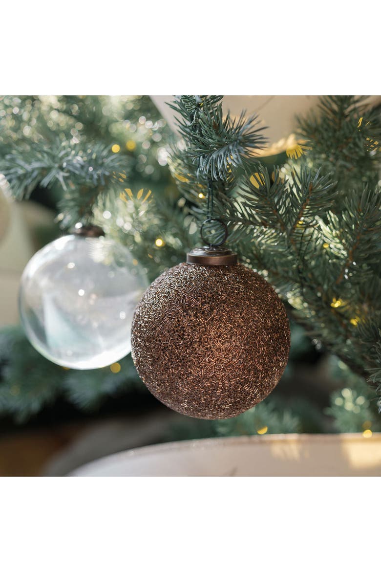 4" Clear Glass Ornament, Alternate, color, Clear