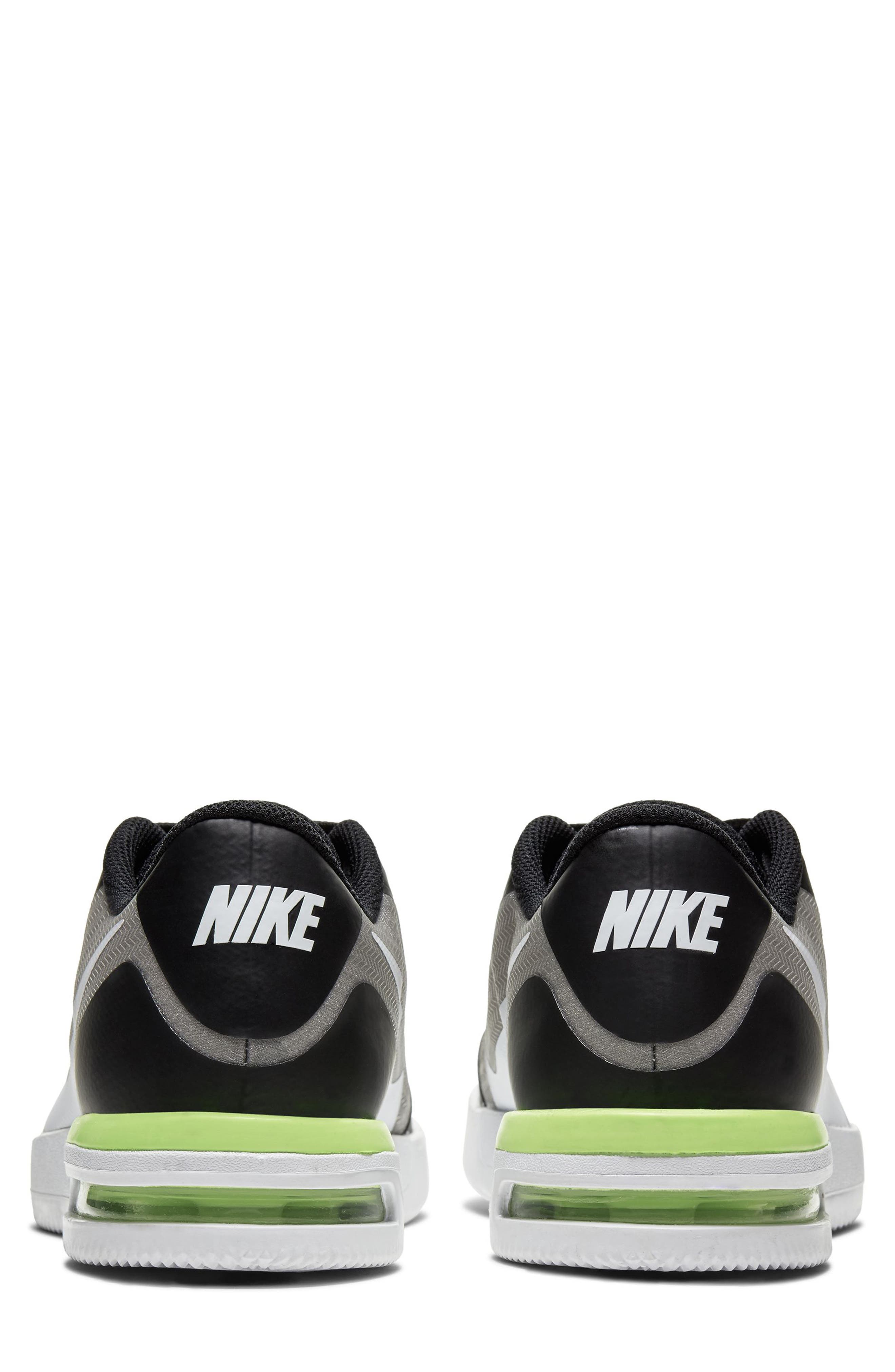 NikeCourt Air Max Vapor Wing MS Tennis Shoe, Alternate, color, BLACK/ VOLT/ WHITE