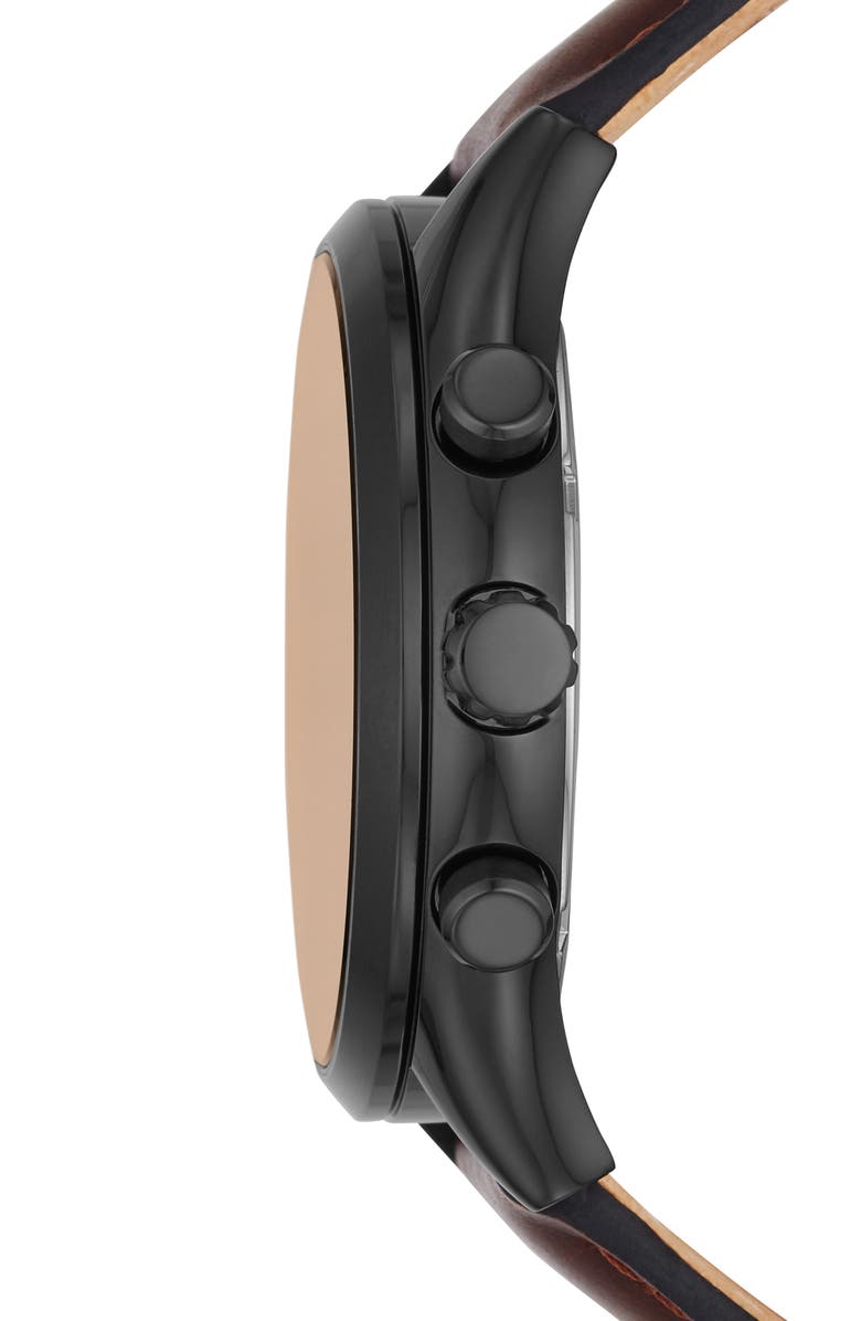 Fossil Fenmore Three-Hand Quartz Leather Strap Watch, 44mm, Alternate, color,