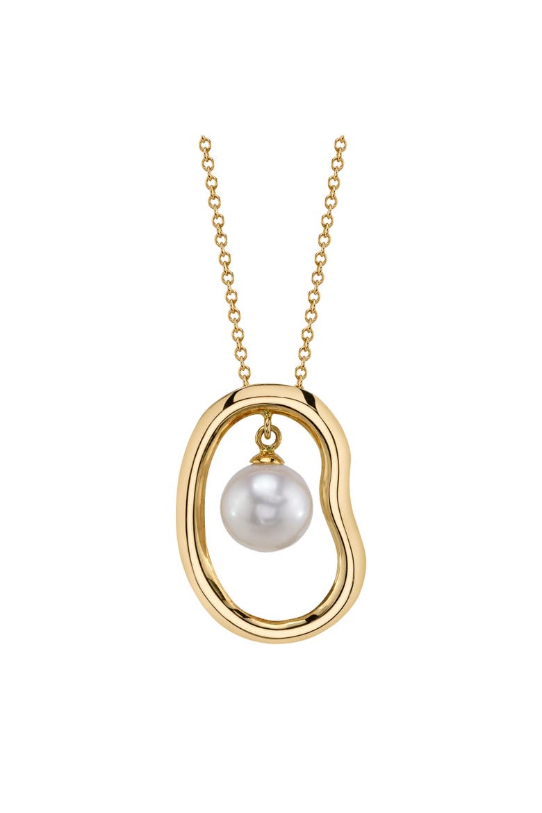 Freshwater Pearl Lennon Pendant, Main, color, Yellow Gold Fill