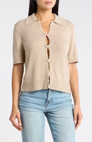 Vigoss Slub Collared Sweater