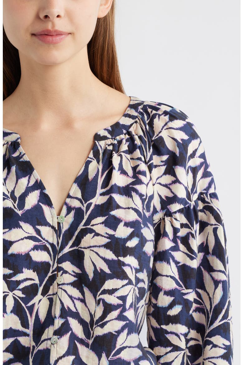 Vasia Print Top, Alternate, color, NAVY VINES