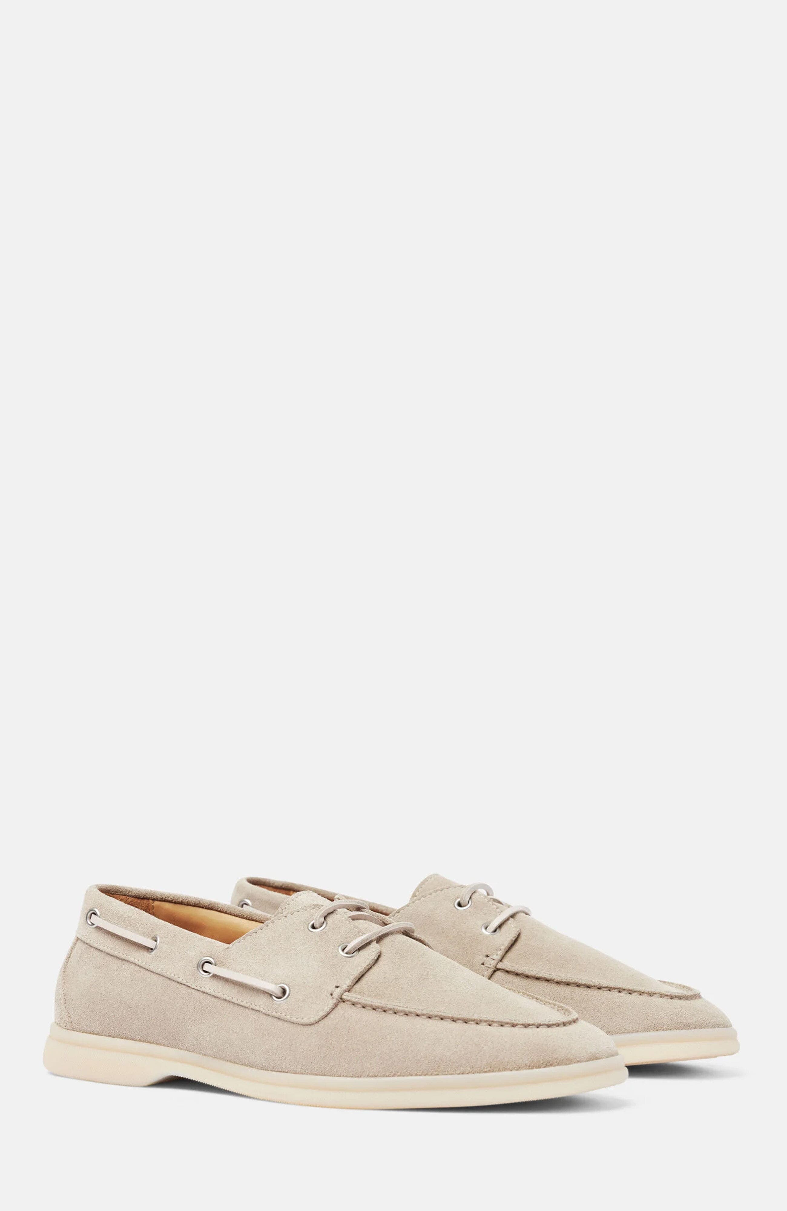 Lio Boat Shoes, Main, color, Sand - Suede