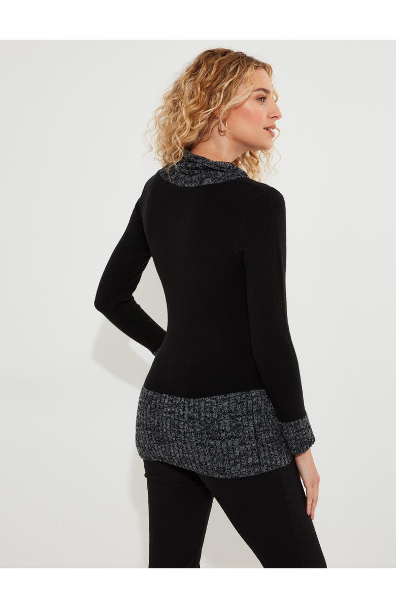 Joe Browns Button Cable Sweater, Alternate, color, Black