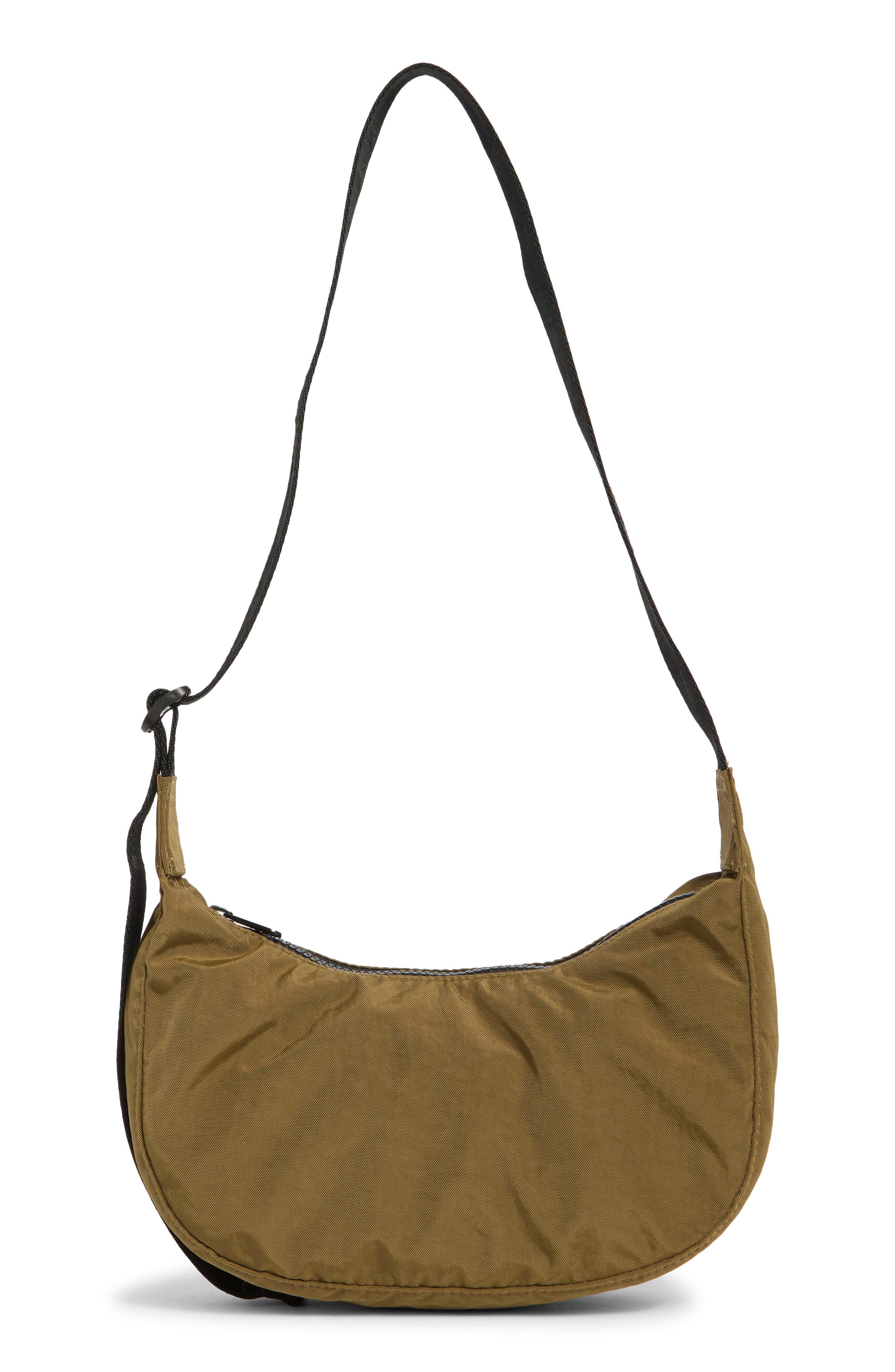 Baggu Small Recycled Nylon Crescent Crossbody Bag, Main, color, Seaweed