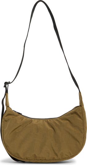Small Recycled Nylon Crescent Crossbody Bag