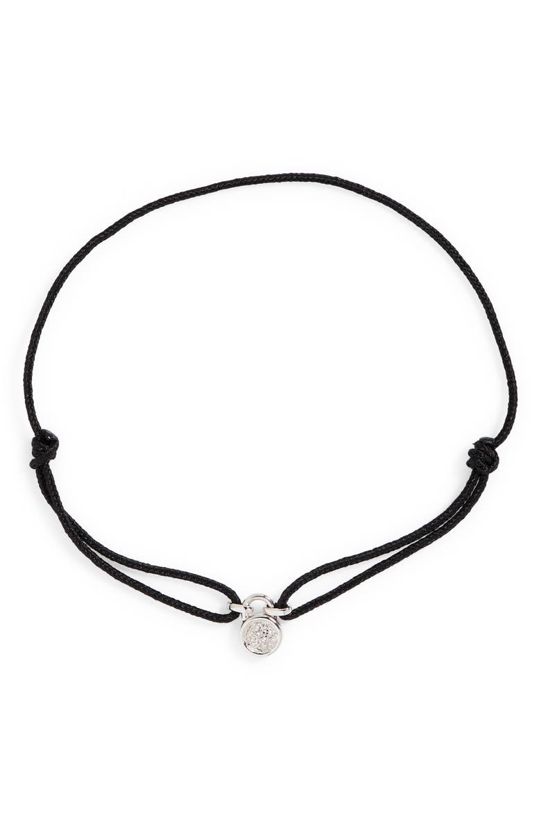 COURBET Pont de Arts Adjustable Lab Created Diamond Slider Bracelet, Main, color,