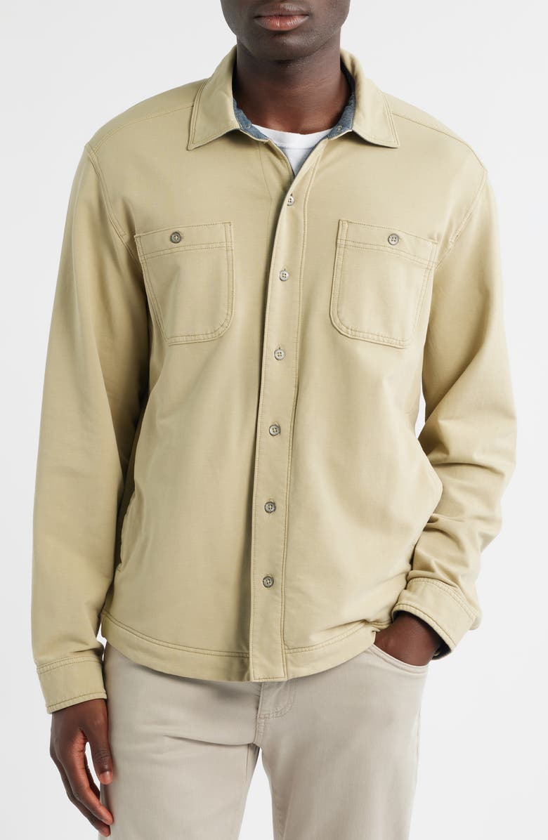 Tommy Bahama Ben & Terry Shirt Jacket, Alternate, color, Stone Khaki