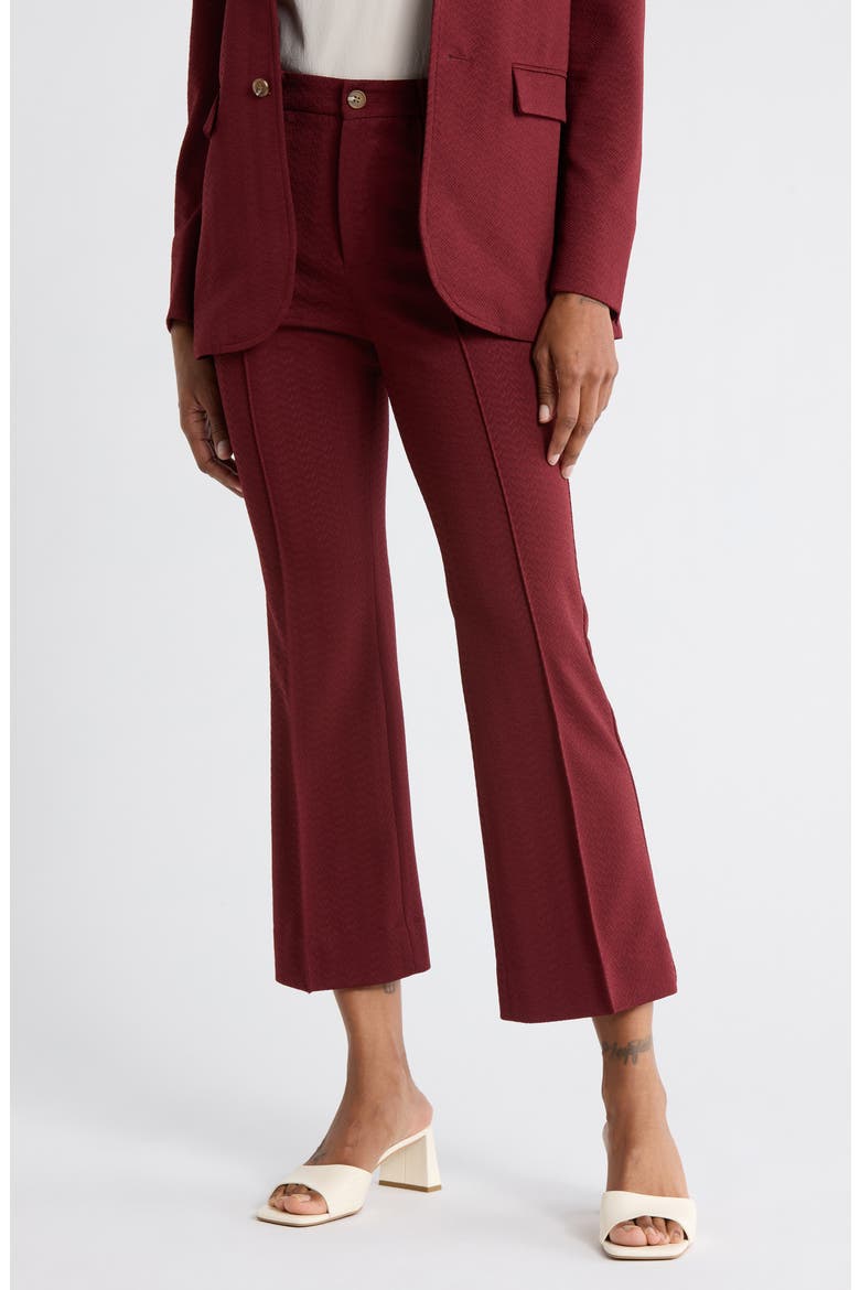 The Geo Jacquard Prim Pants, Main, color, MULLED WINE