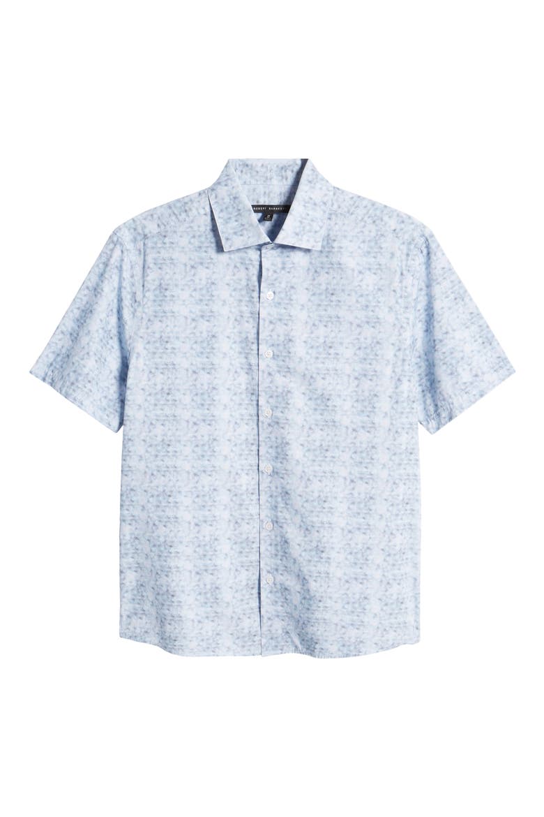 Longo Short Sleeve Button-Up Shirt, Main, color, TEAL