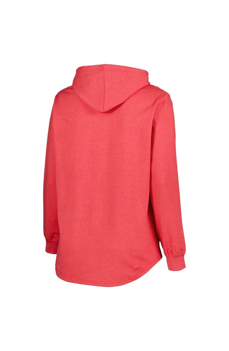 PROFILE Women's Heather Red Washington Capitals Plus Size Fleece Pullover Hoodie, Alternate, color, Heather Red