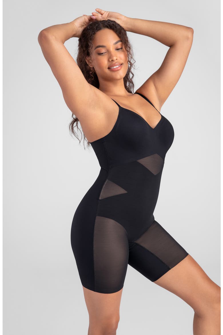 Low Back Mid Thigh Bodysuit, Alternate, color, RUNWAY