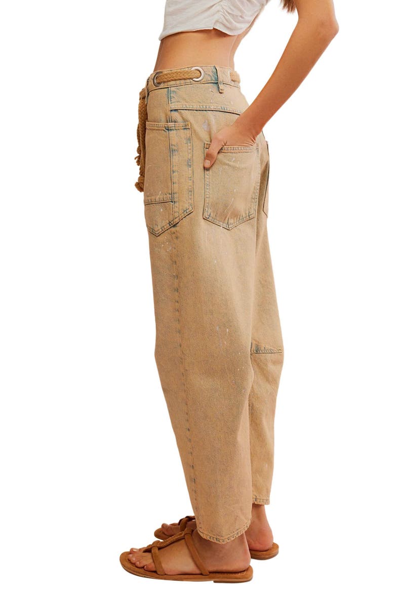 We The Free Moxie Mid Rise Barrel Jeans, Alternate, color, COWBOY