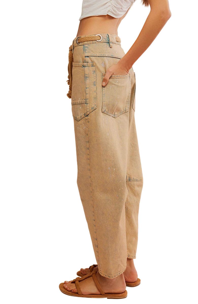 We the Free Good Luck Mid Rise Barrel Leg Jeans
