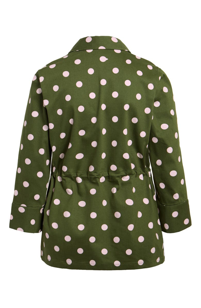 Halogen<sup>®</sup> x Atlantic-Pacific Polka Dot Utility Jacket, Alternate, color,