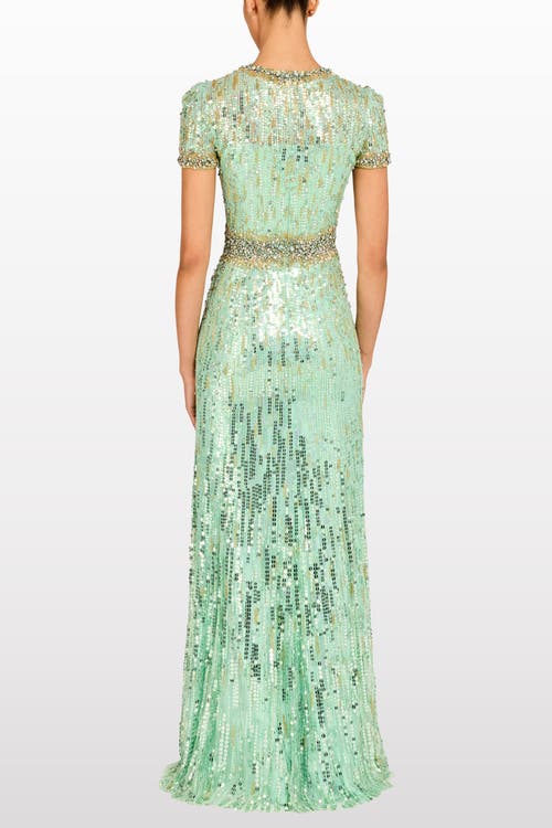 Jenny Packham Celeste Maxi Dress In Green