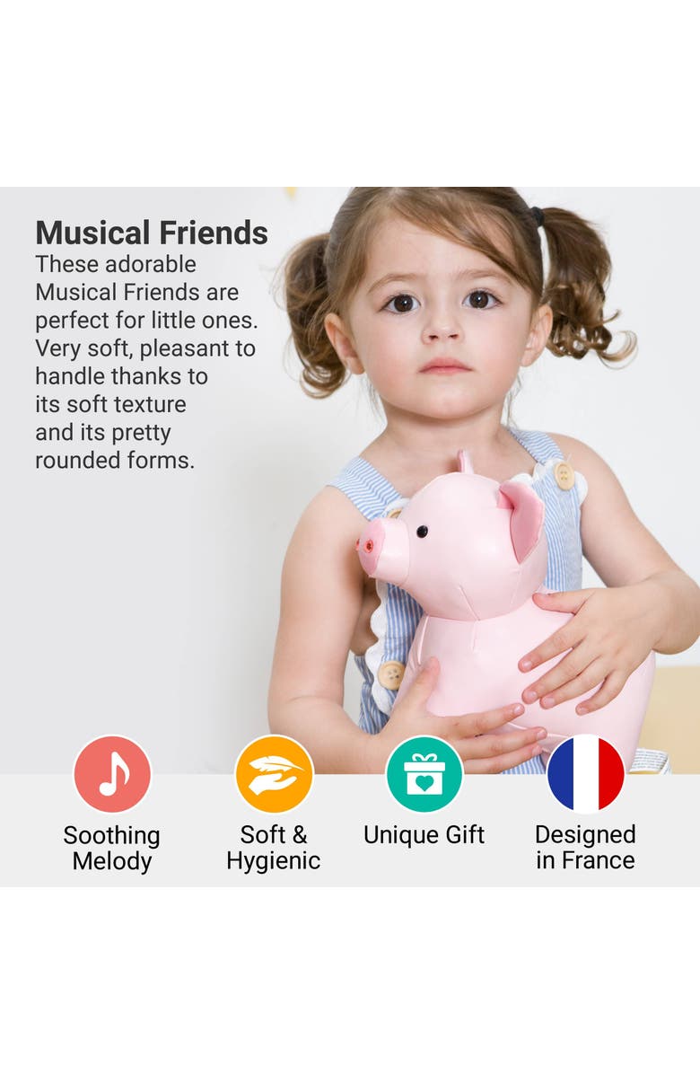 Little Big Friends Musical Animals - Pig, Plush Baby Music Box, Nursery Toy, Alternate, color, Pink