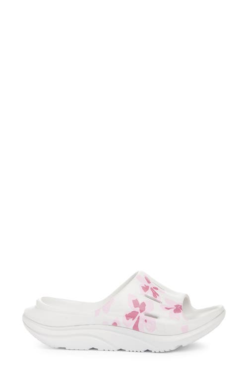 Hoka Gender Inclusive Vibrant Bloom Ora Recovery Slide 3 Sandal In Multi
