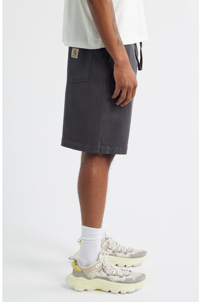 Floyde Lyocell & Cotton Twill Drawstring Shorts, Alternate, color, GRAPHITE (GARMENT DYED)