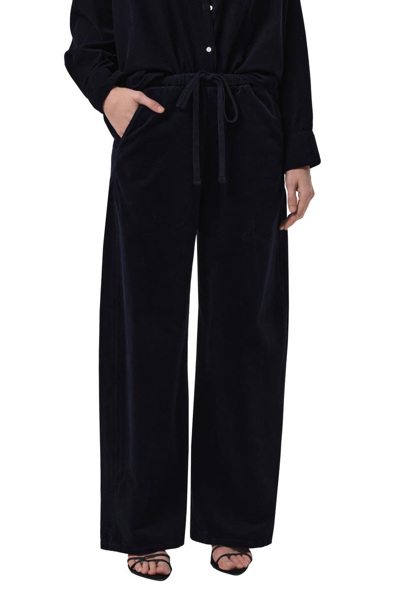 Aurora Pull-On Stretch Cotton Pants, Main, color, TRUE NAVY