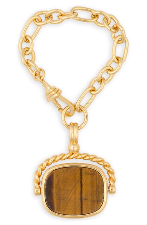 Stone Inlay Spinner Bag Charm