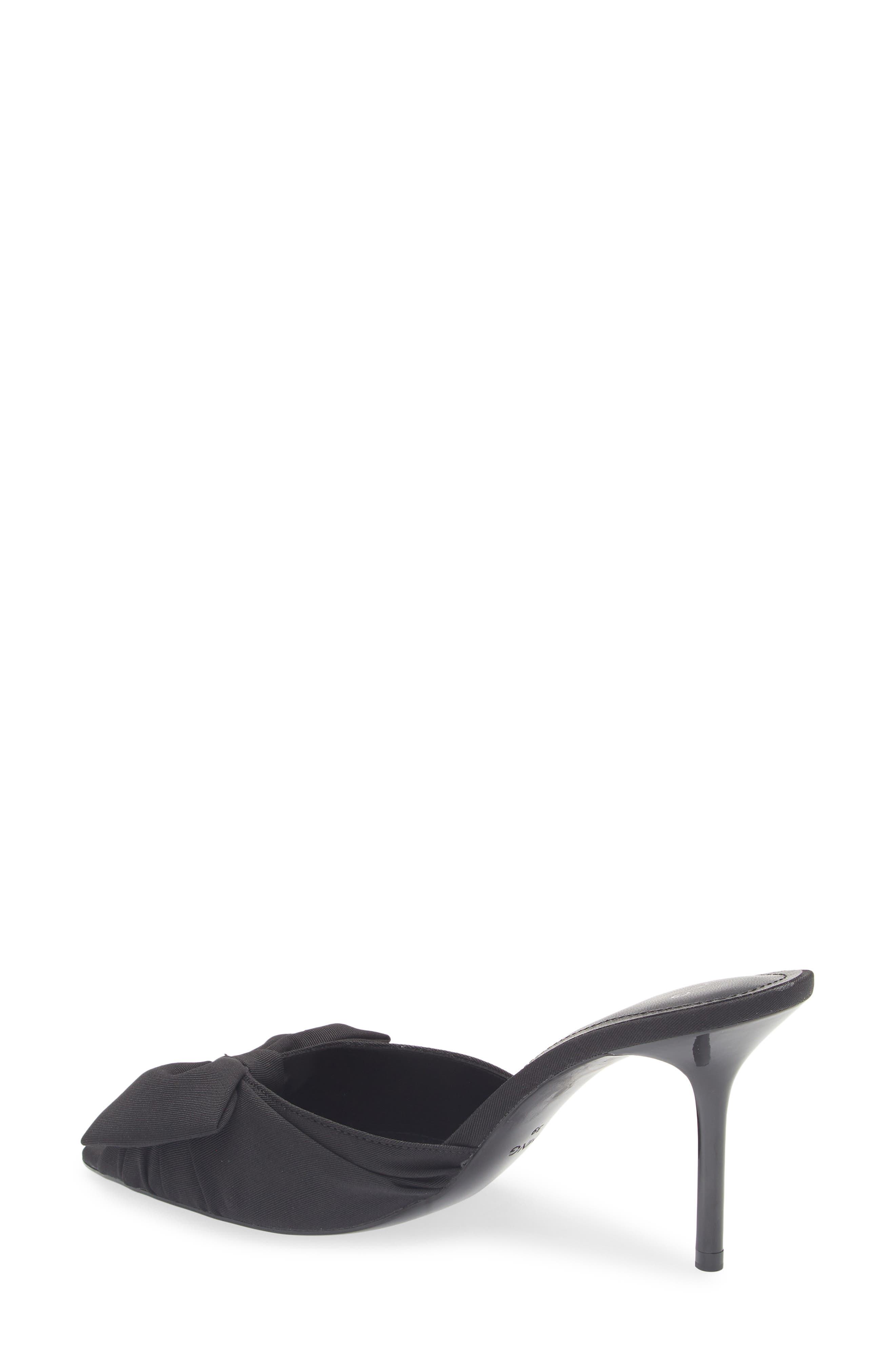 MANGO Lasy Bow Slide Sandal, Alternate, color, Black