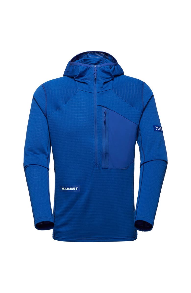 Mammut Eiger Nordwand Advanced Fl 1/2-Zip Hooded Jacket - Men's, Alternate, color, Eiger Blue