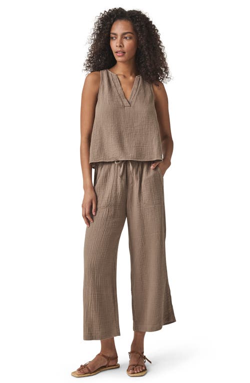 Splendid Kit Cotton Gauze Tank In Brown