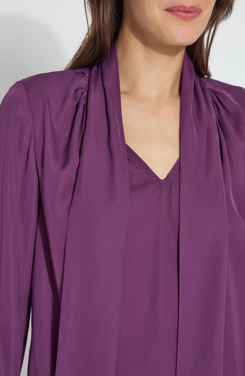 Lysse Janis Tie Neck Top, Alternate, color, Advent Candle