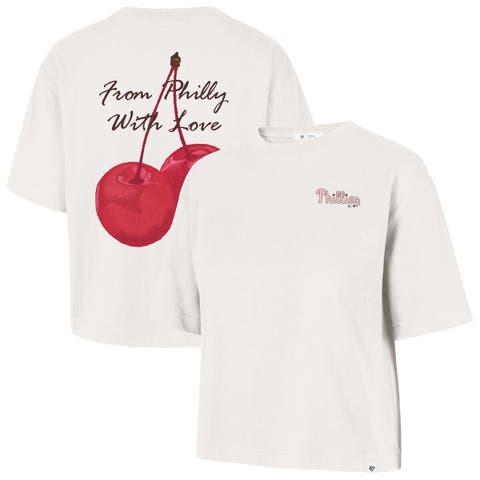 Women's '47 Cream Philadelphia Phillies Love Letter Reed City T-Shirt