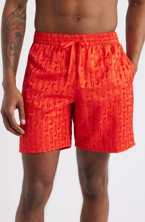 7-Inch Swoosh Embroidered Swim Trunks