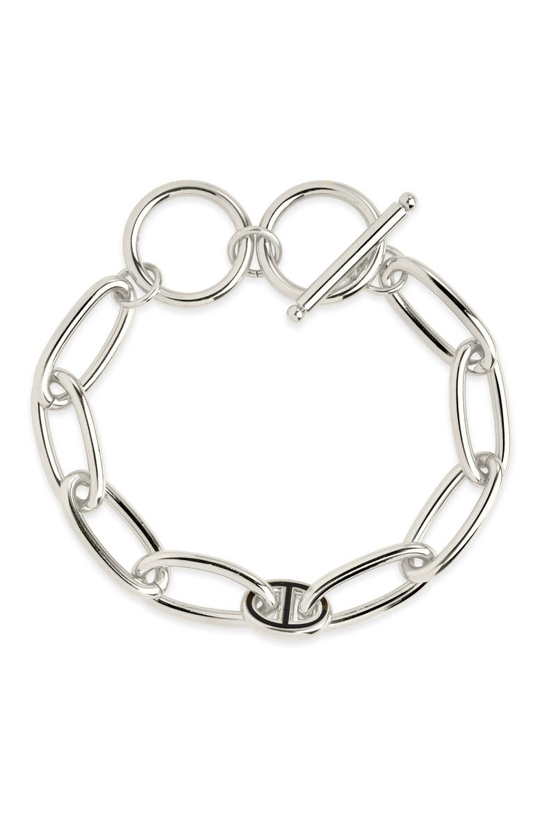 Kennedy Mariner Link Toggle Bracelet, Main, color, SILVER