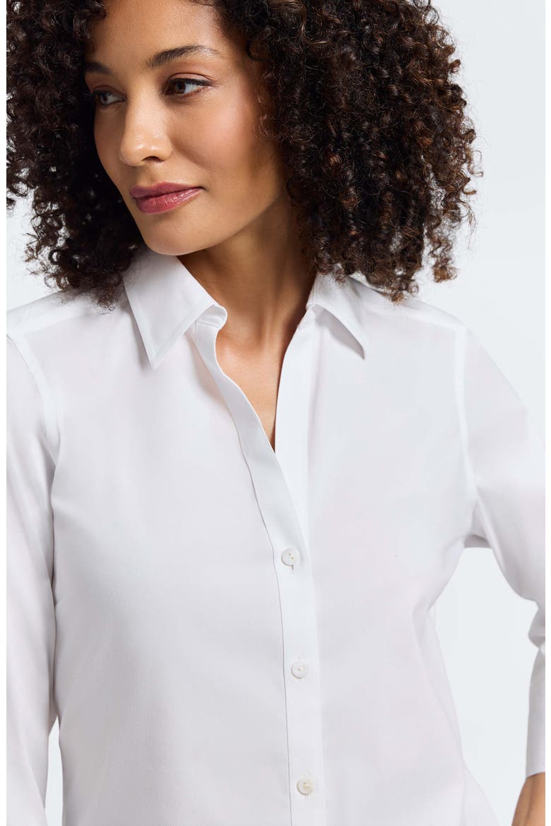 Mary Button-Up Blouse, Alternate, color, WHITE