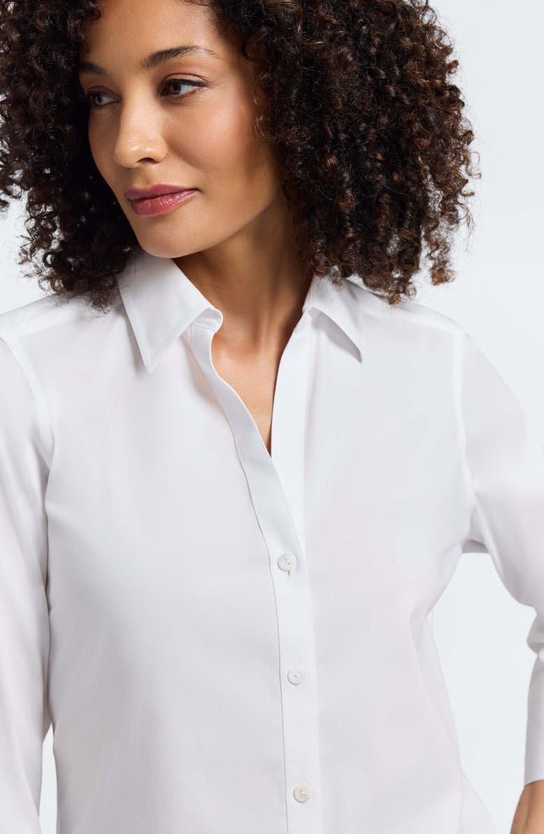 Foxcroft Mary Button-Up Blouse, Alternate, color, White