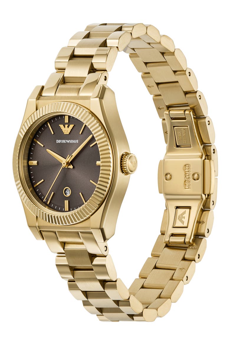 Three-Hand Bracelet Watch, 32mm, Alternate, color, GOLD