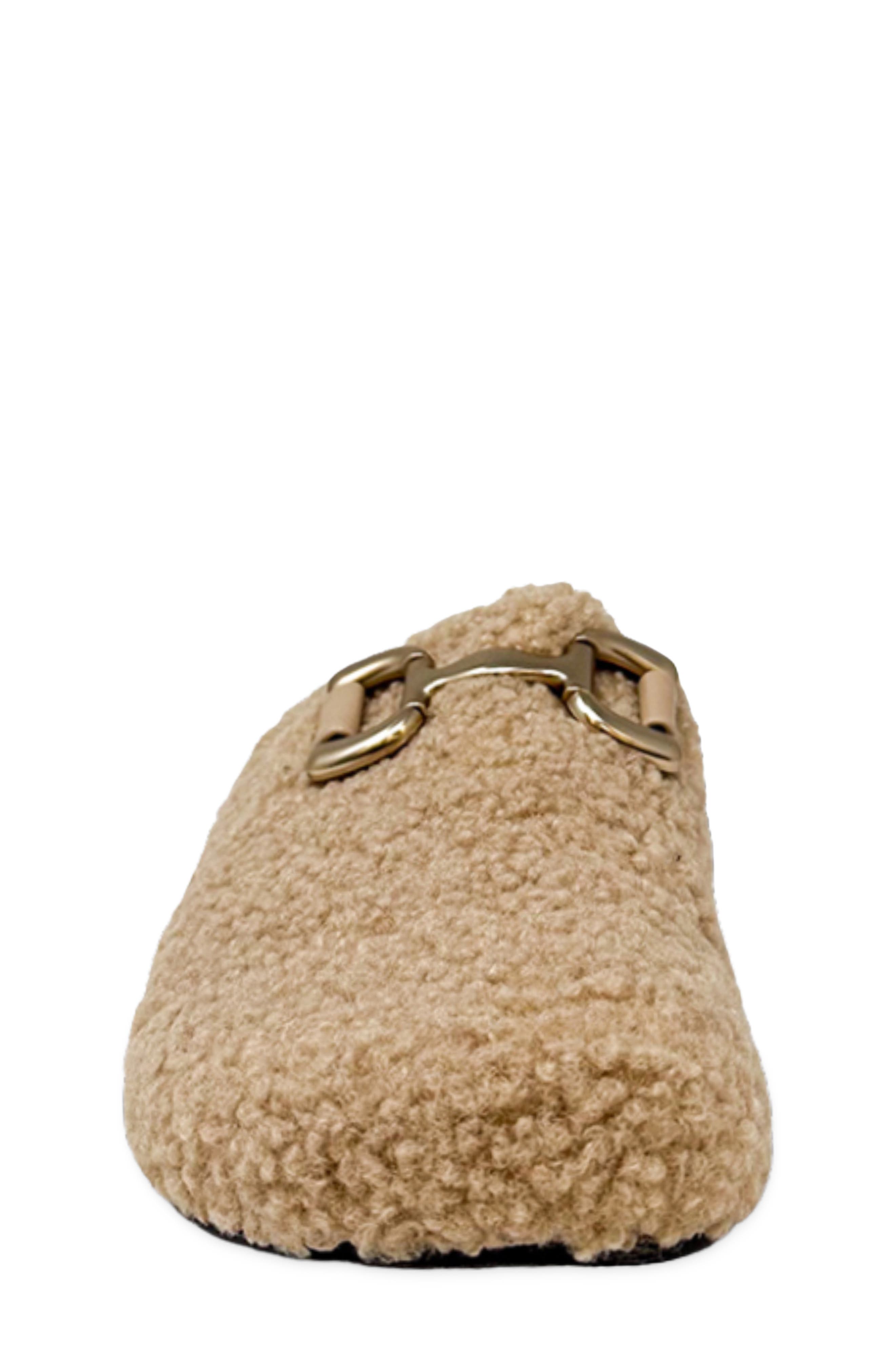 Kids' Azalea Mini Faux Shearling Mule, Alternate, color, BEIGE