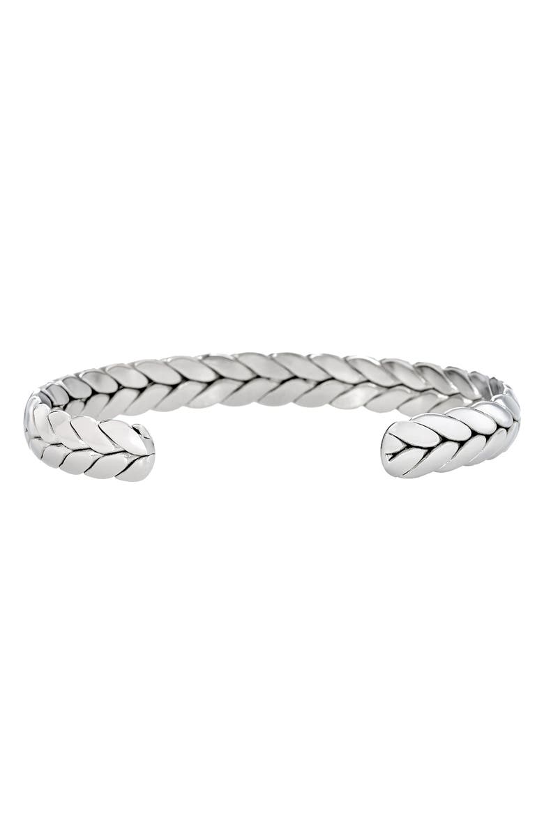 AMERICAN EXCHANGE Men's Stainless Steel Cuff Bracelet, Alternate, color, Silver