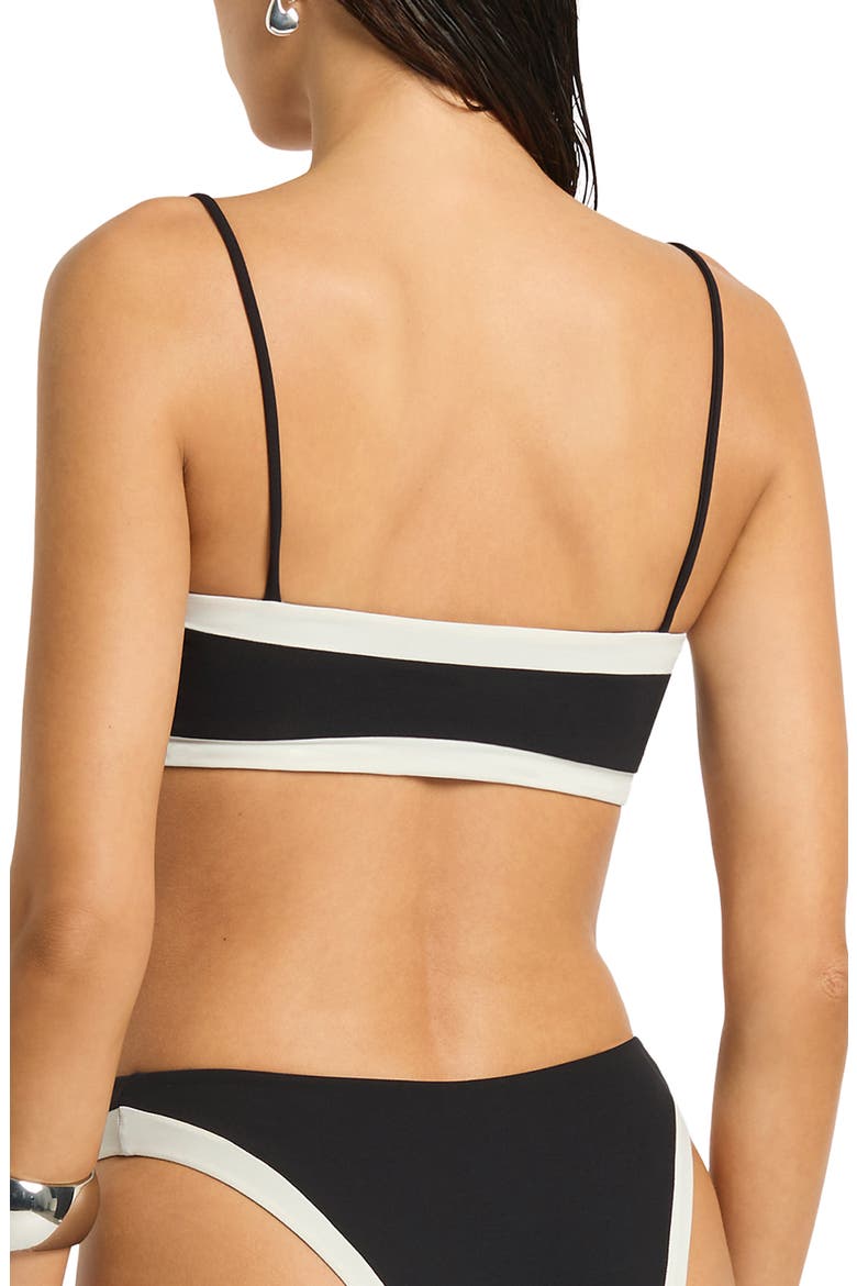 Fosca Reversible Crop Swim Top, Alternate, color, BLACK / COCONUT