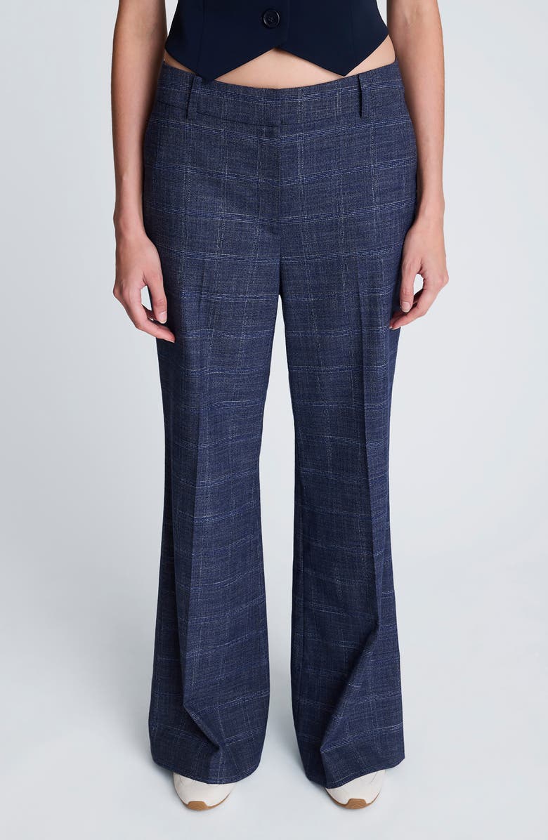 Kenneth Cole Flare Leg Pants, Main, color, Dark Navy Multi