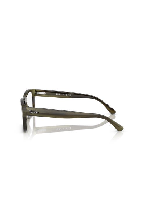Ray Ban Ray-ban 56mm Rectangle Optical Glasses In Black