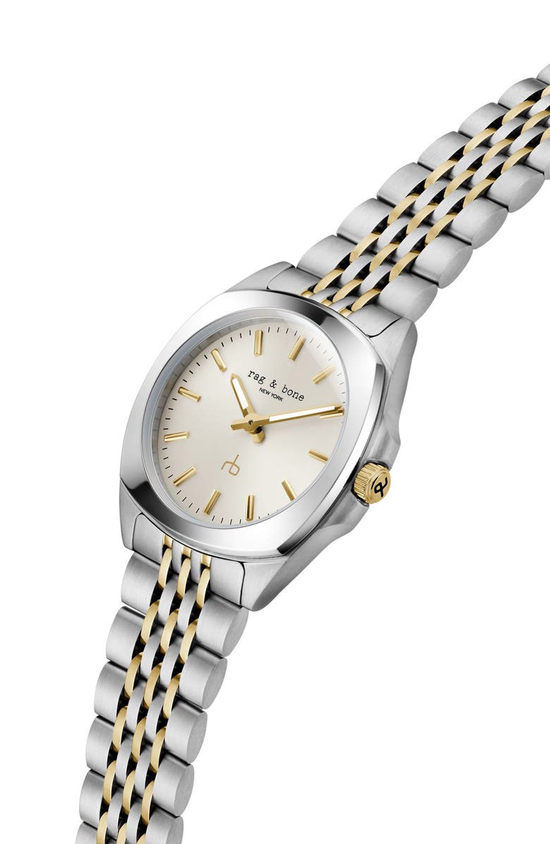 rag & bone Bleeker Bracelet Watch, 30mm, Alternate, color, Two Tone