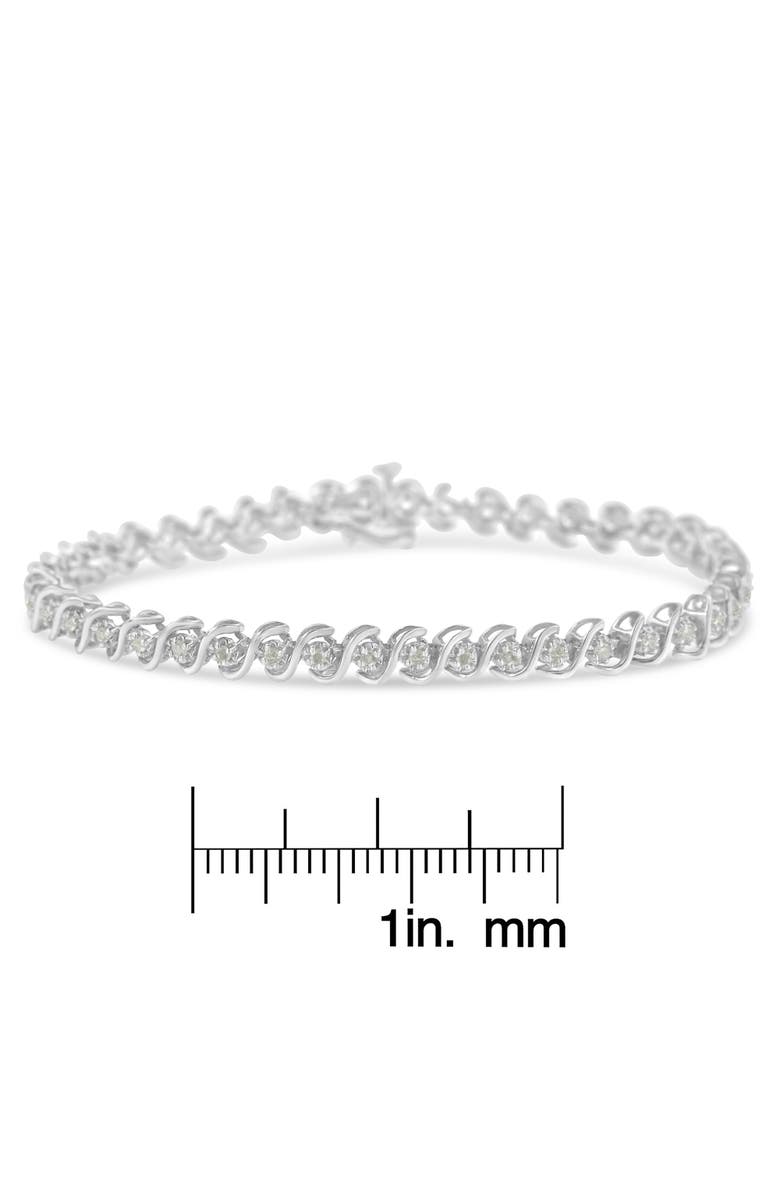 Haus of Brilliance Silver 1.0 Cttw Round Miracle-Set Diamond Tennis Bracelet, Alternate, color, White