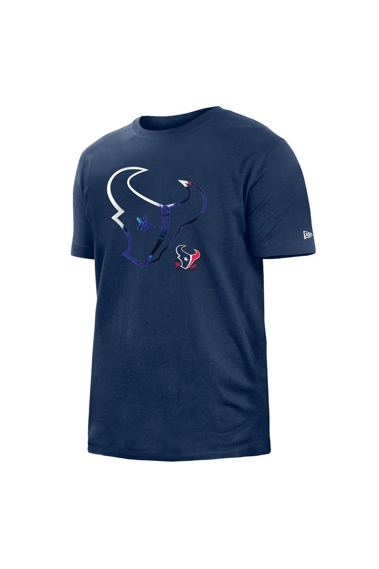 Men's New Era Navy Houston Texans 2022 Sideline Ink Dye T-Shirt, Alternate, color, Navy