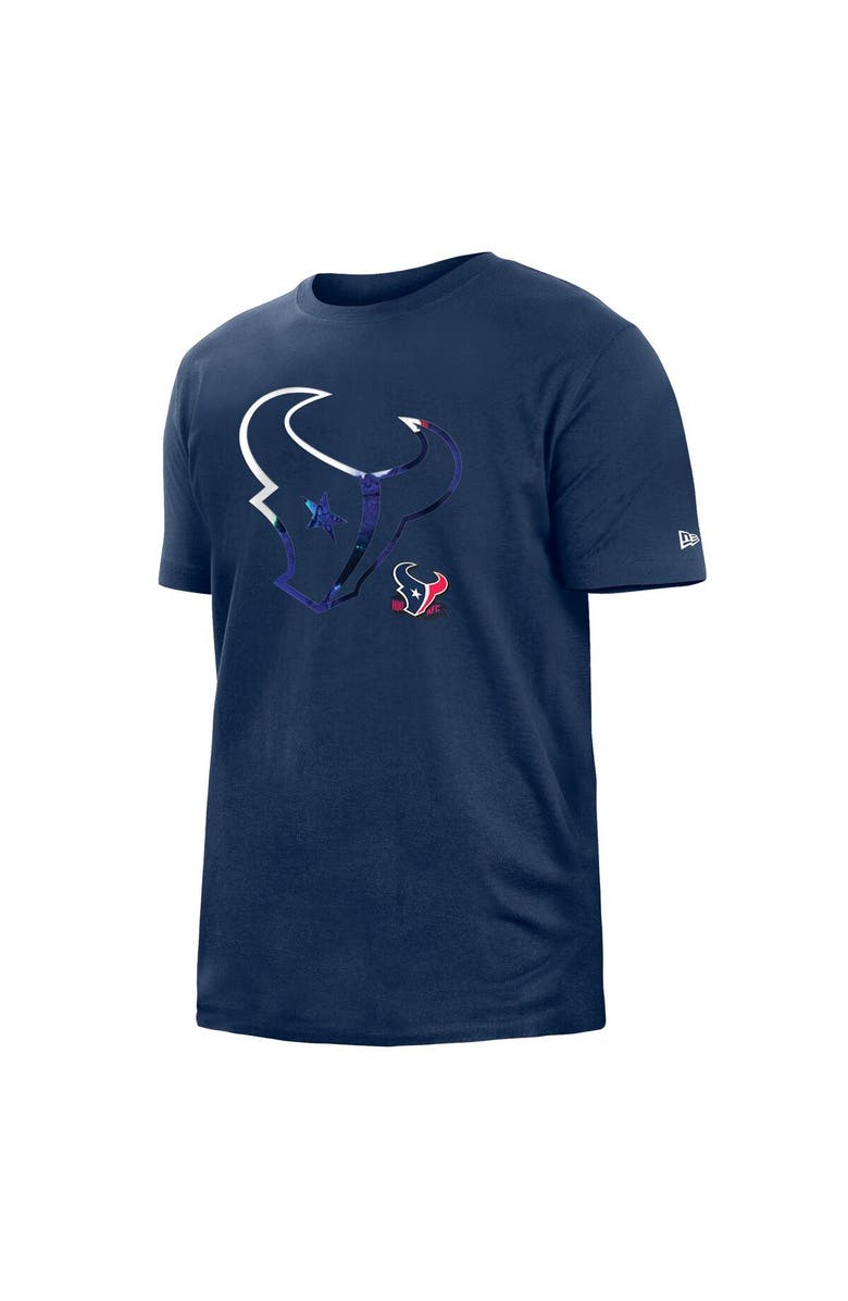 New Era Men's New Era Navy Houston Texans 2022 Sideline Ink Dye T-Shirt, Alternate, color, Navy
